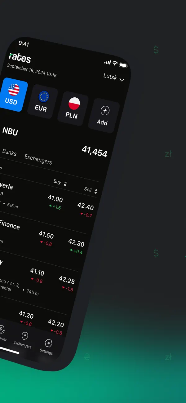 Screenshot #2 pour Rates: currency rates