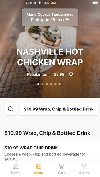Mane Course Sandwhich's iPhone screenshot 2 - Food & Drink app