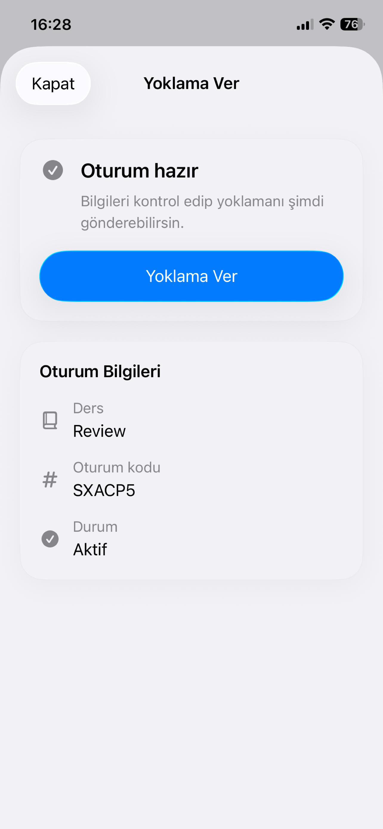 Kampüs Yoklama