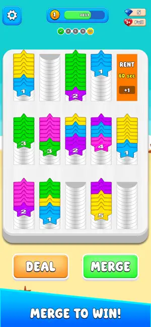 Stars Sort Merge Puzzle screenshot 2