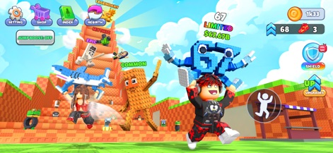 Brainzot Jump To Steal - This screenshot highlights the intuitive user interface, showcasing essential features like the 'Rebirth' menu and the 'Upgrades' button for enhanced progression.