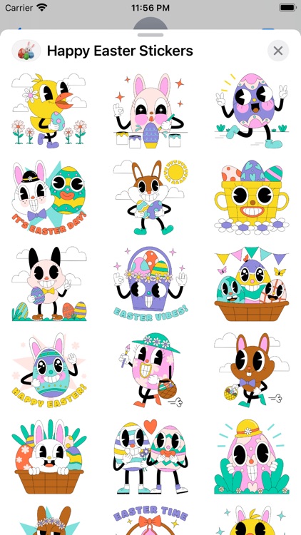 Happy Easter 2024 Stickers
