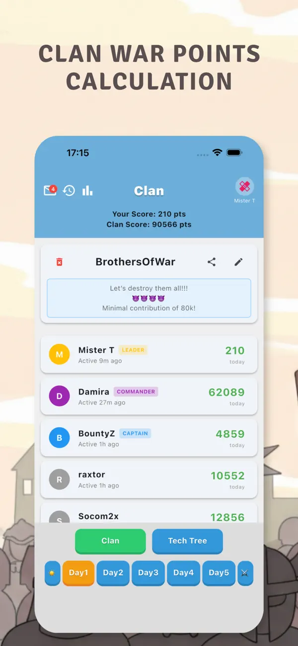 Screenshot #1 pour Clan War Calculator