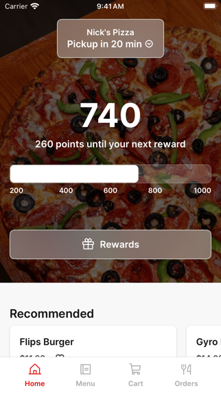 Nick’s Pizza iPhone screenshot 1 - Food & Drink app