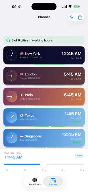 TimeBuddy - World Clock screenshot 2