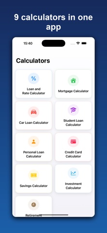 Loan & Rate Calculator iPhone screenshot