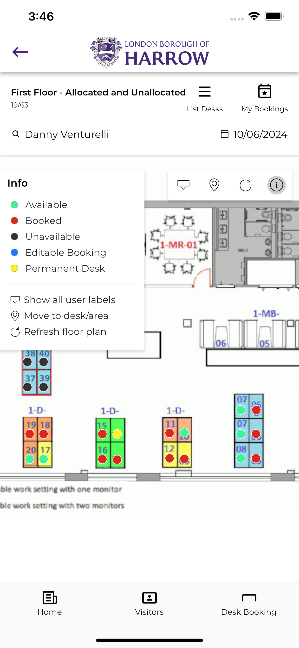 HH Staff Bookings