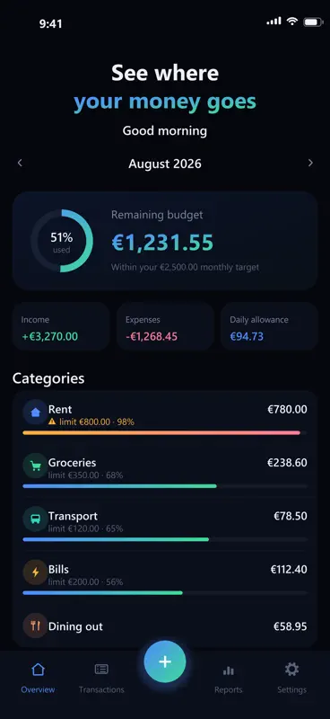 BudgetLoop: Suivi Dépenses screenshot 1 of 5