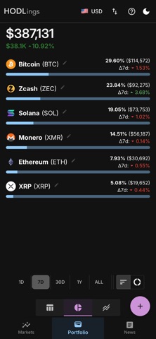 HODLings: Private Coin Tracker Screenshot 3 of 7