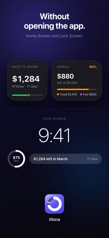 Mona: Budget & Expense Tracker iPhone screenshot