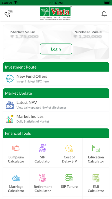 Vista Wealth Care Screenshot