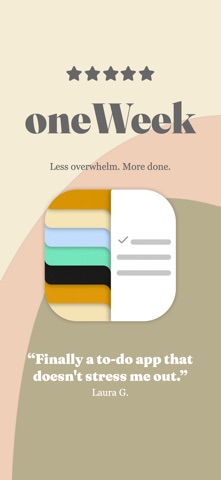 Weekly To-Do List - oneWeek iPhone screenshot