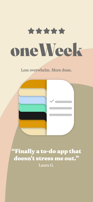Weekly To-Do List - oneWeek Screenshot 1 of 4