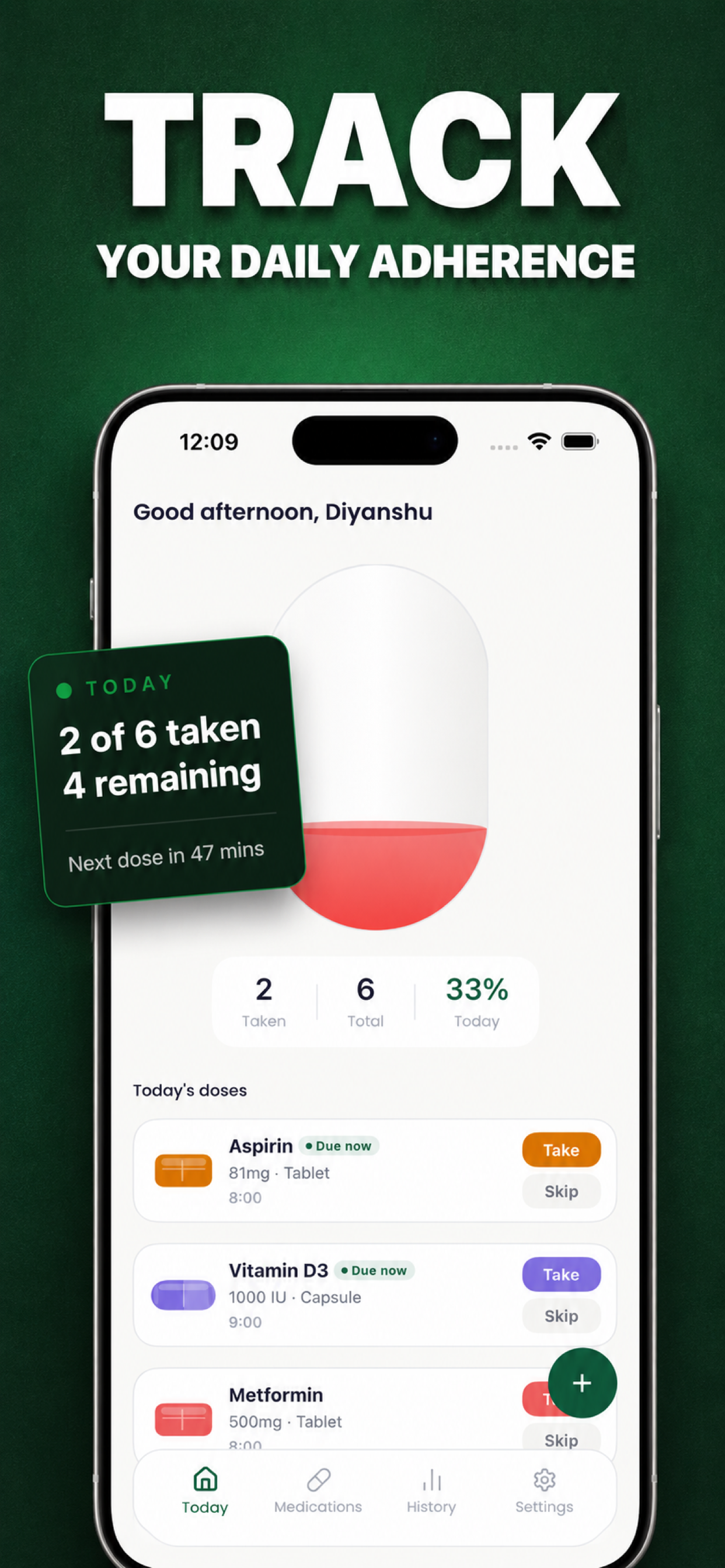 PillDose: Pill & Med Reminder
