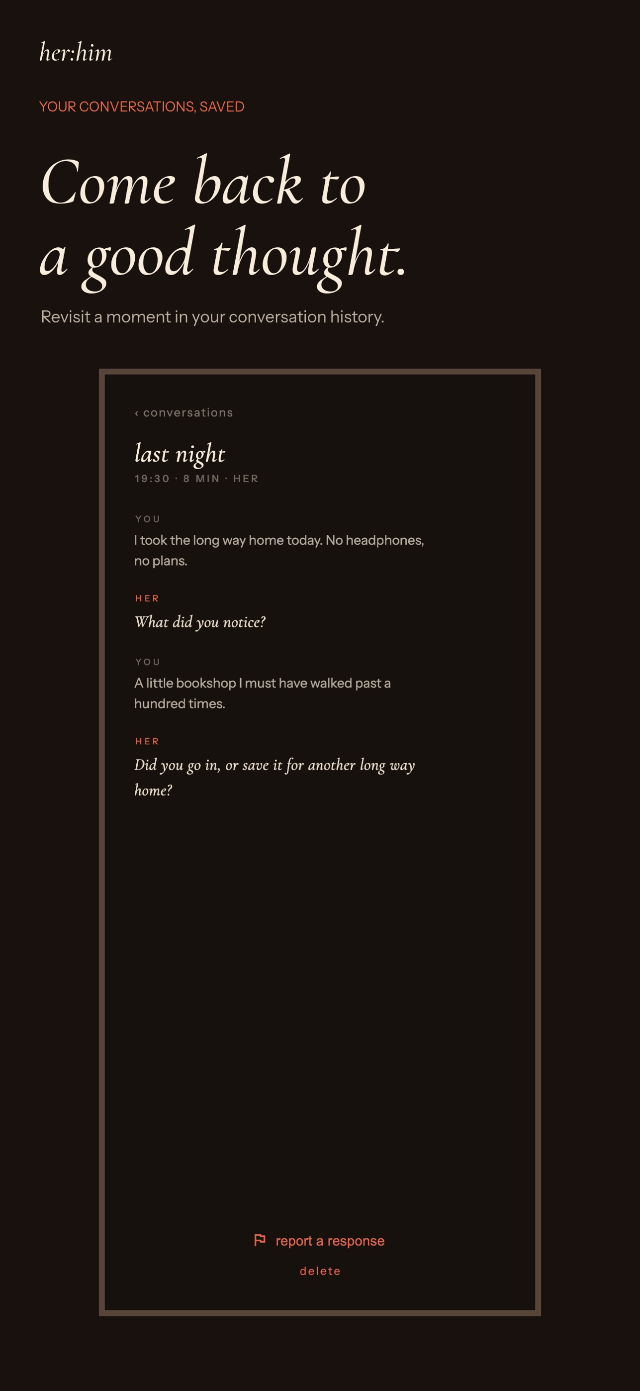 Screenshot 4 of Her:Him: AI Voice Companion