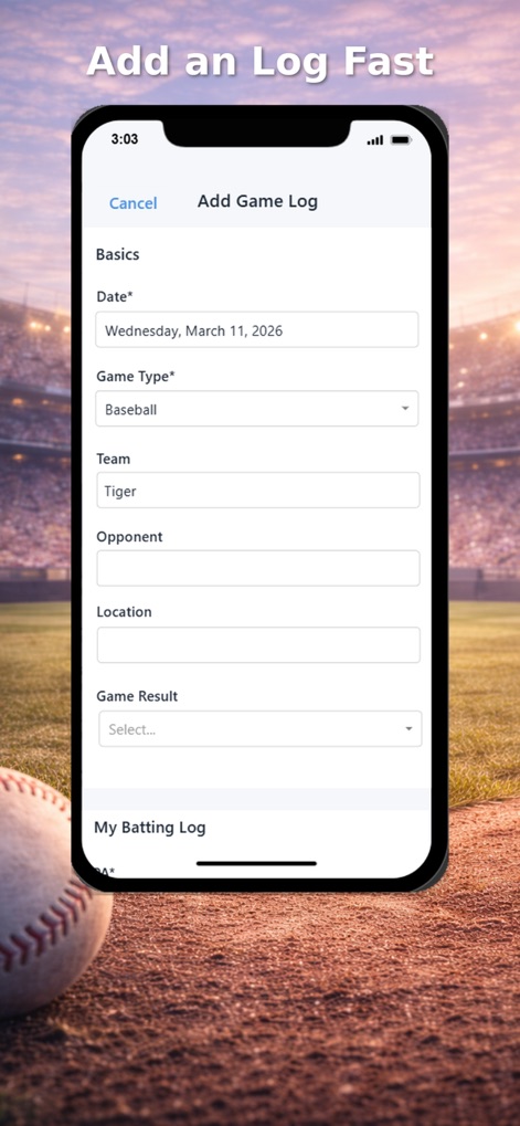 My Batting Log - Sports App | MWM