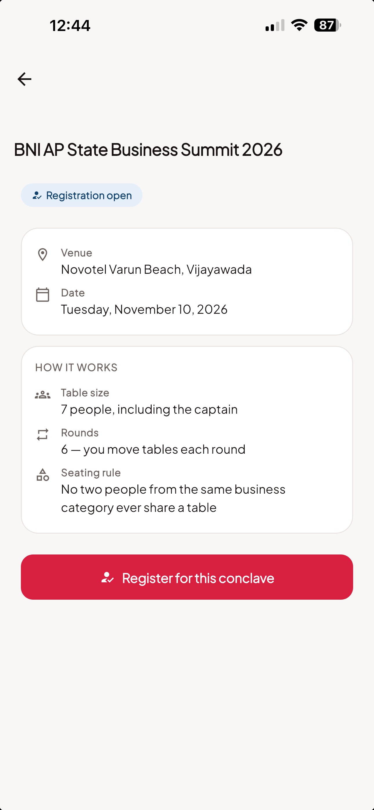 Screenshot 5 of BNI 1-2-1 Conclave
