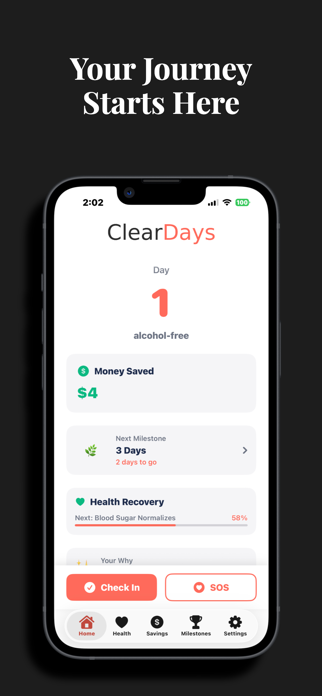 Clear Days : Sobriety Tracker Screenshot 1 of 8