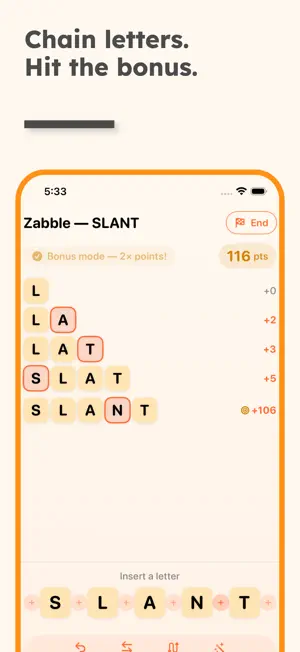 Zabble - Word Chain Puzzle screenshot 2