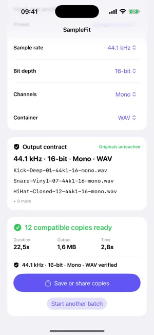 SampleFit screenshot 3