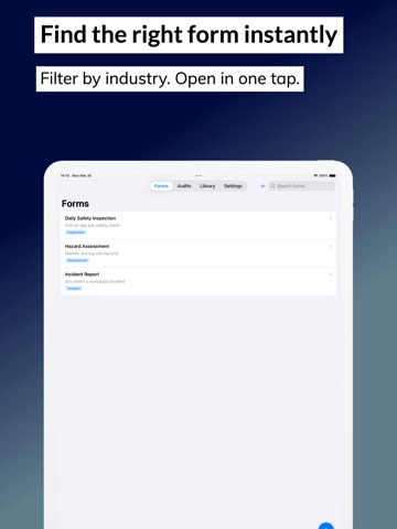 Safety Form: Inspection App iPad screenshot