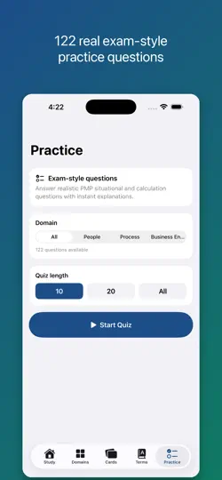 Capture d'écran de PMP Prep: Exam Coach sur iPhone 2