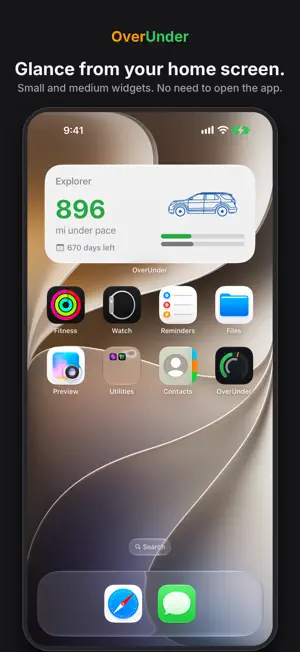 OverUnder — Lease Mile Tracker screenshot 2