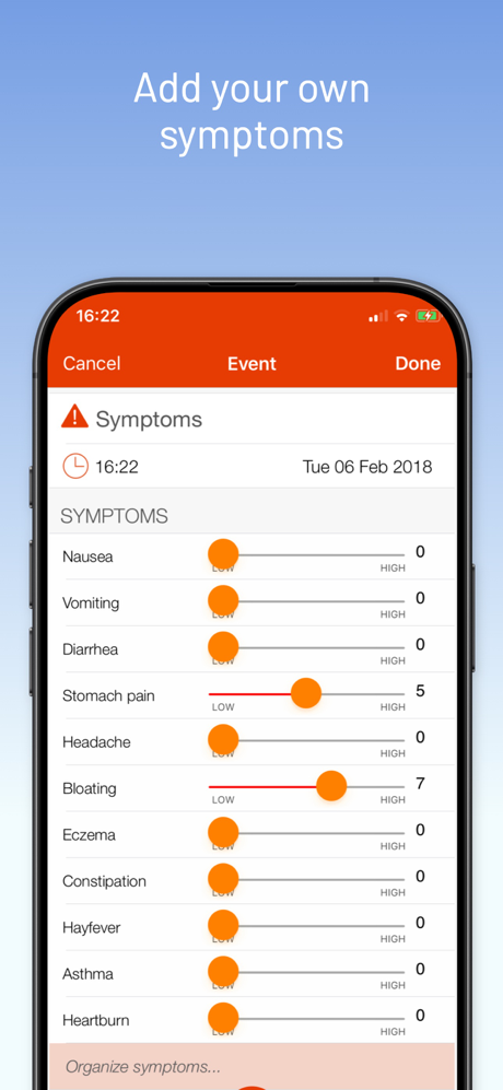 mySymptoms Food Diary screenshot 5