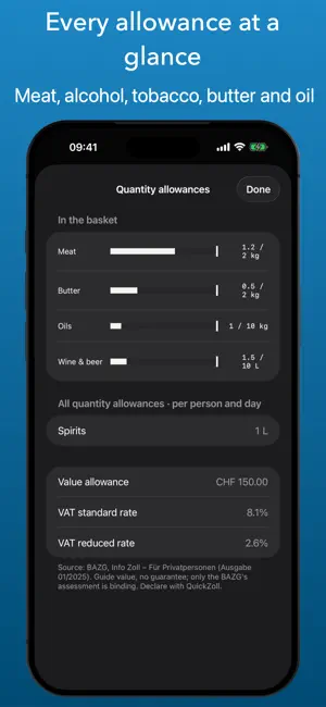 Swiss Customs: Duty Calculator screenshot 3