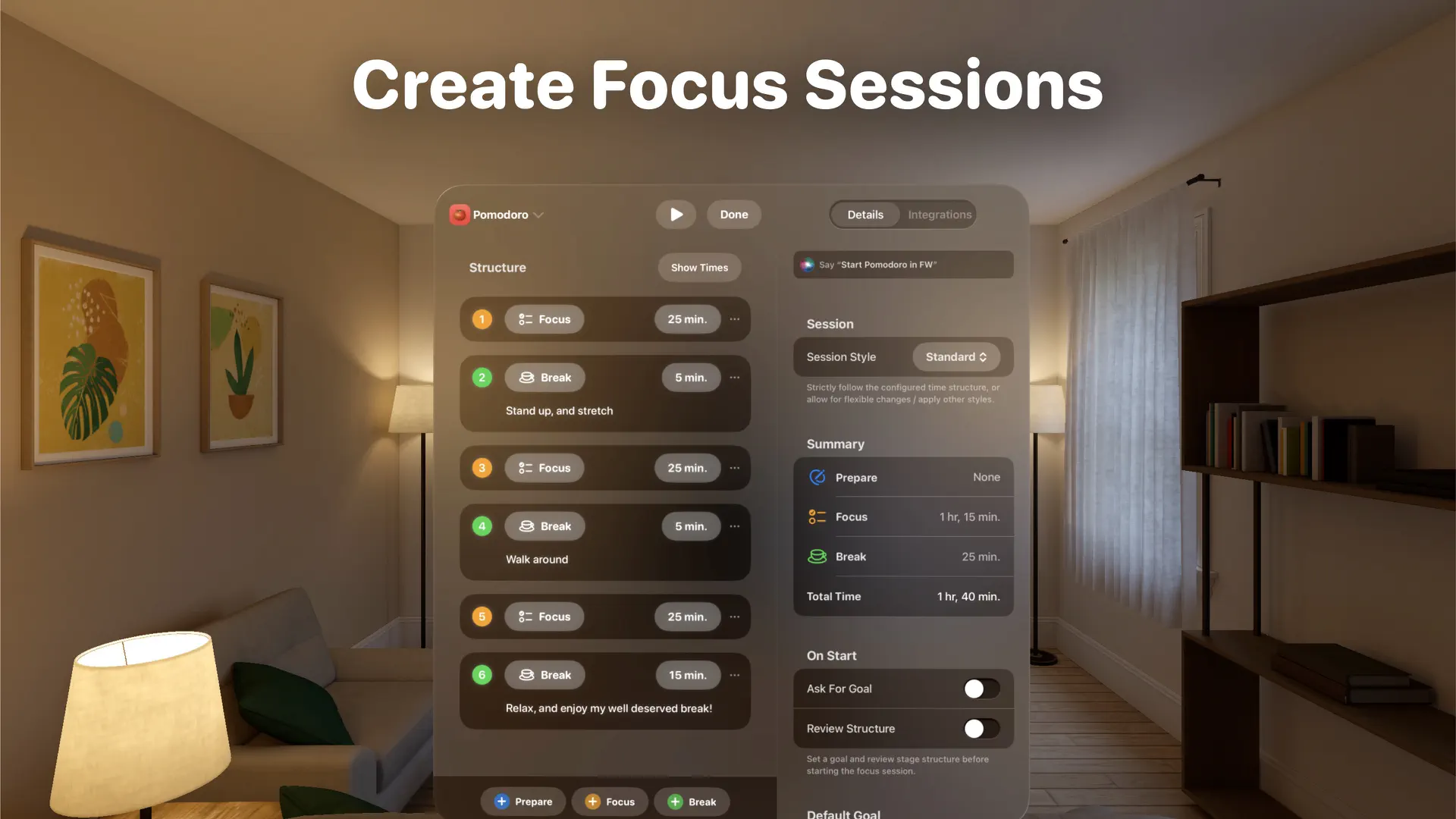 Focused Work - Pomodoro Timer screenshot 2