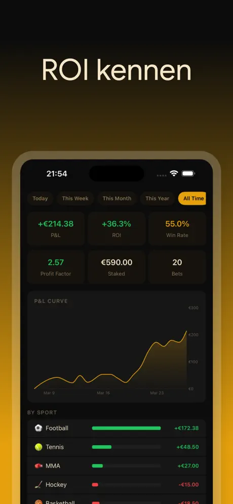 BetLog — Sportwetten Tracker — iPhone-Screenshot 2