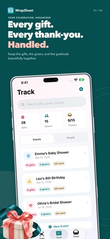 WrapSheet – Gift Tracker Screenshot 1 of 6