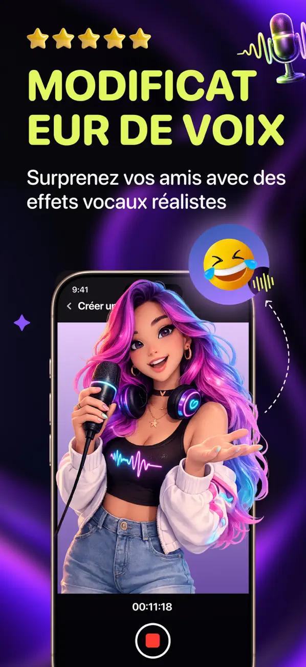 Screenshot #1 pour Changeur Voix Createur Musique