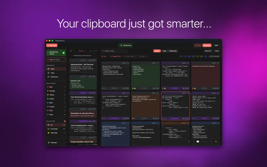 Скриншот ClipCapture: Clipboard Manager на iPhone 1