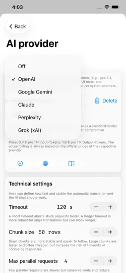 Скриншот AI Text Editor на iPhone 3