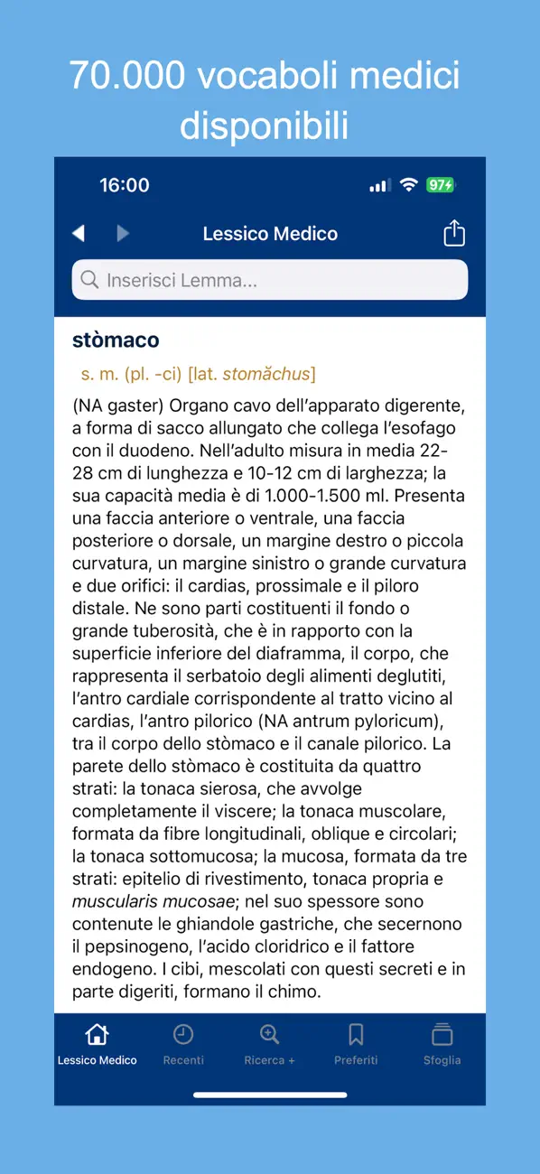 Screenshot #1 pour Lessico Medico