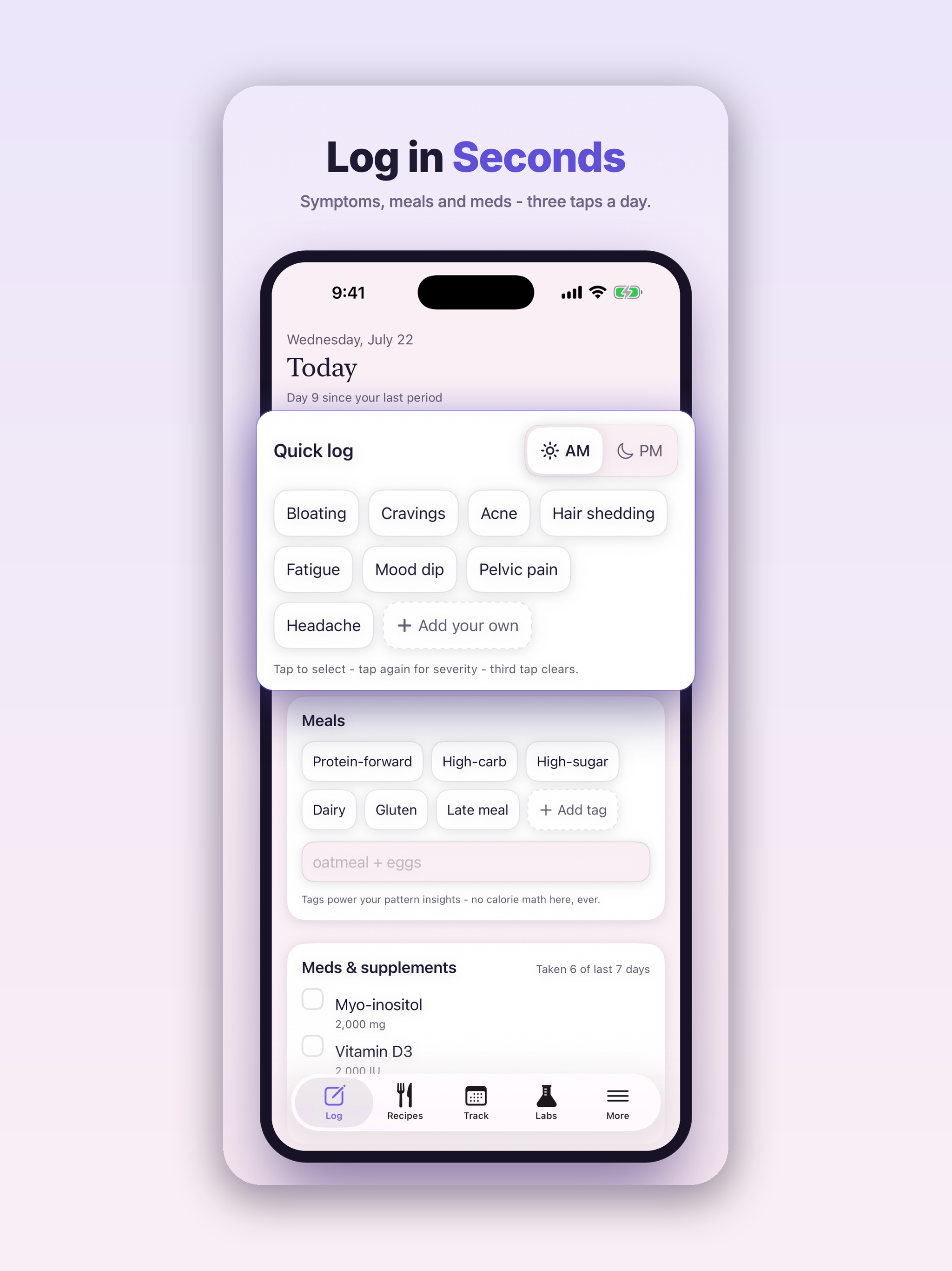 PCOS Diet & Symptom Tracker screenshot 10