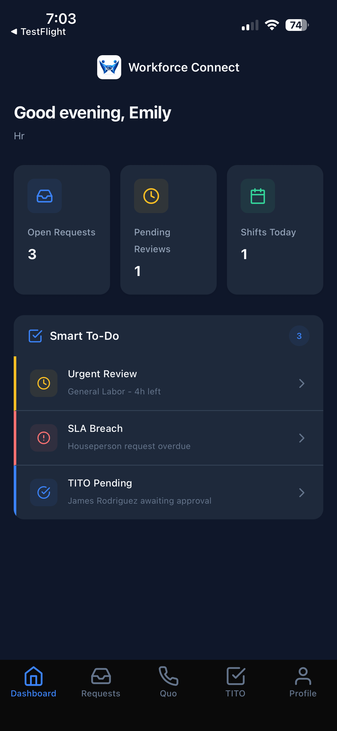 WFConnect Staff Management screenshot 4