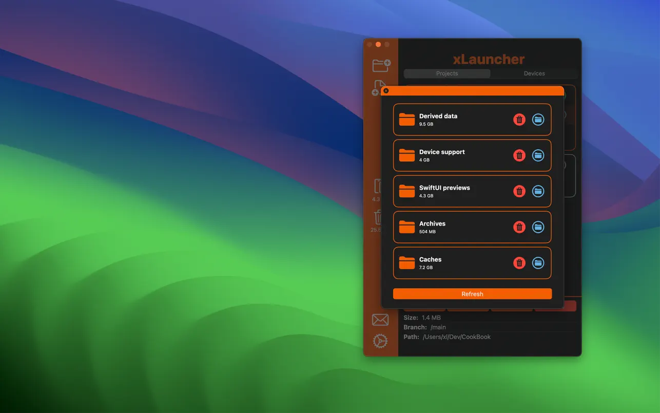 #4. xLauncher for Xcode (macOS) بواسطة: Olga Pokatilo