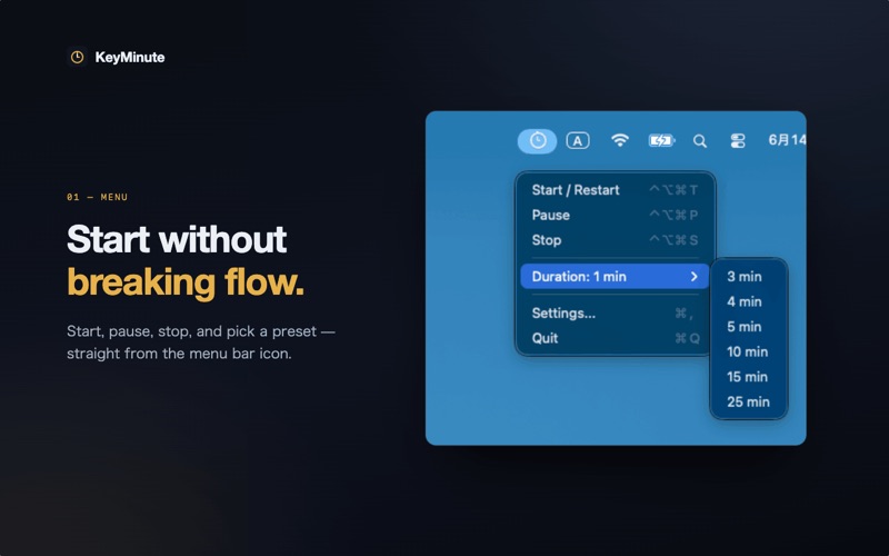 KeyMinute screenshot