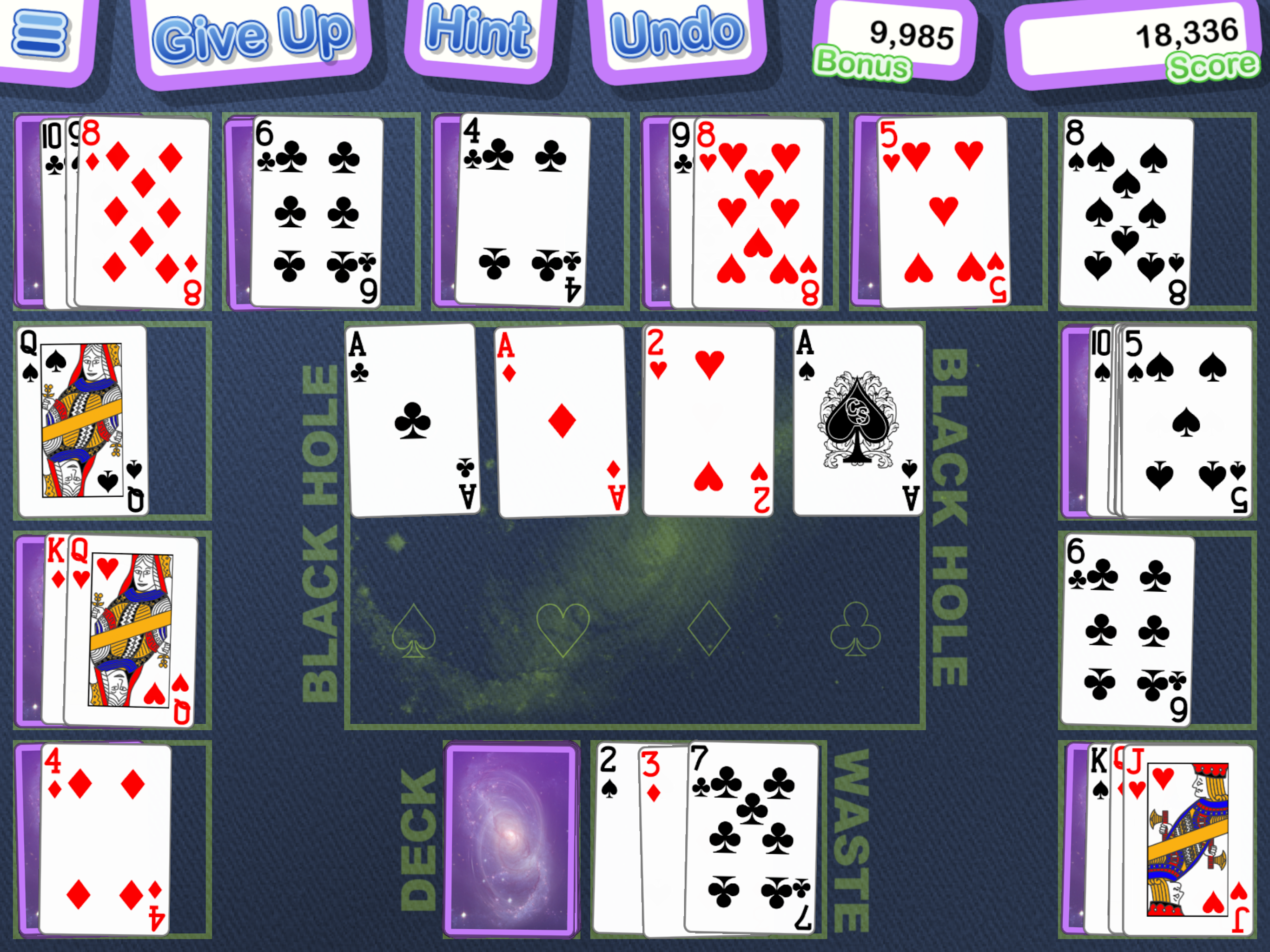Crystal Black Hole Solitaire screenshot 8