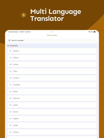 English Bangla translator iPad screenshot