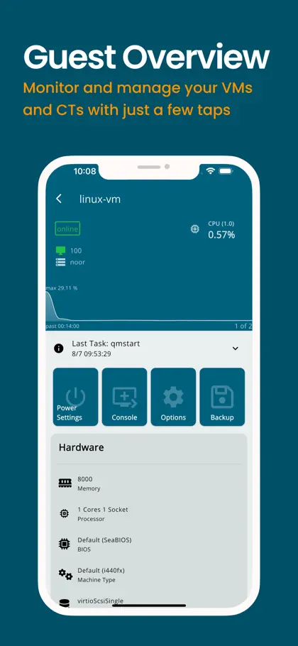 Screenshot 5 di 6 di Proxmox VE Companion