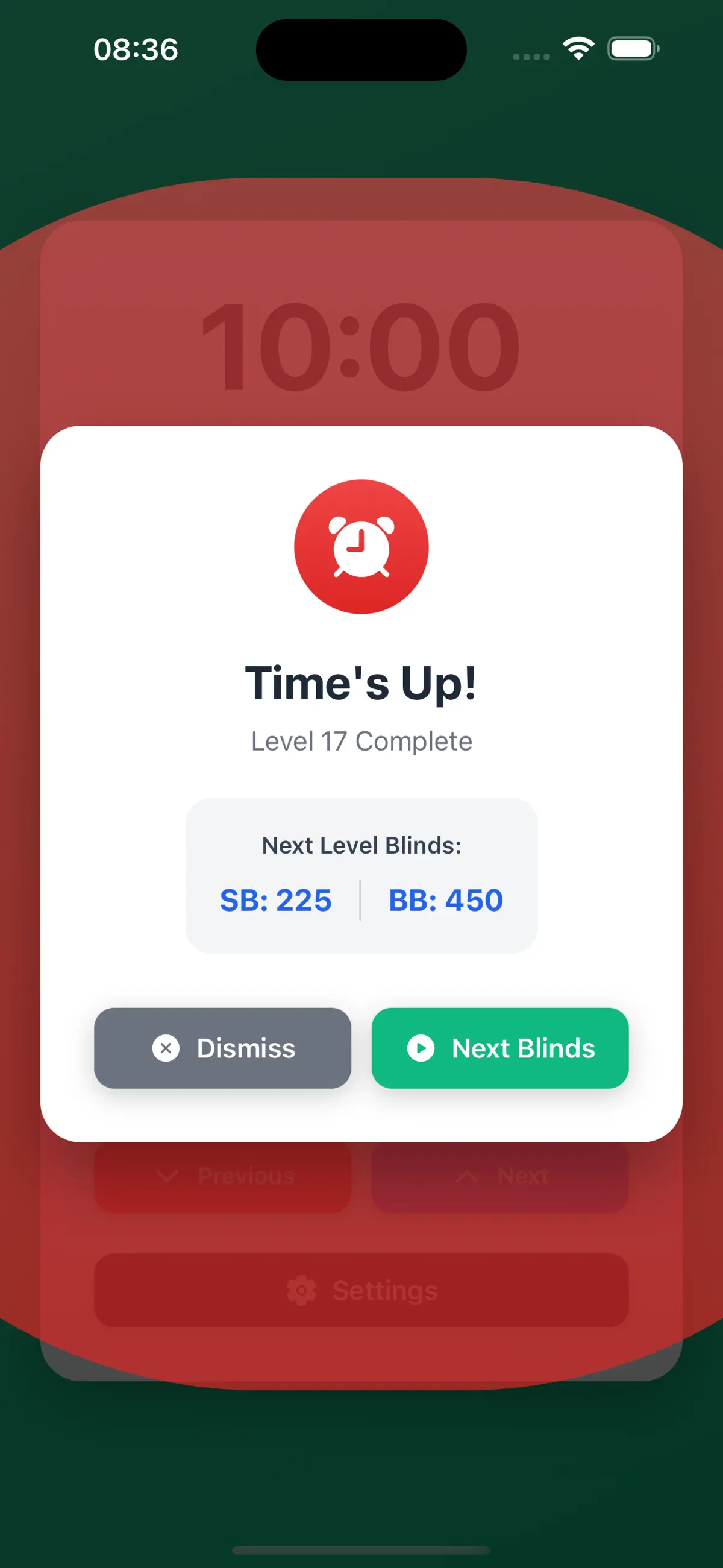 Poker Blinds Timer & Buzzer
