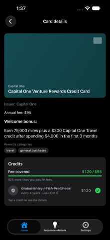 Perk Pilot: Card Rewards Screenshot 3 of 10