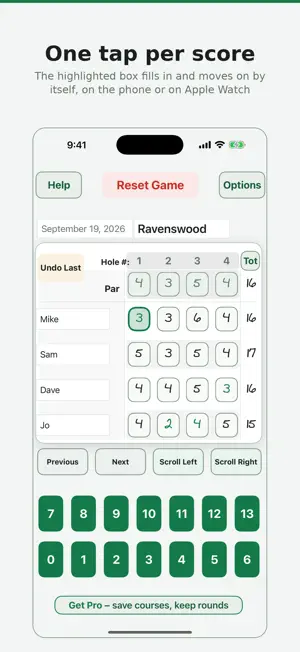 Lazy Guy's Golf Scorecard screenshot 1