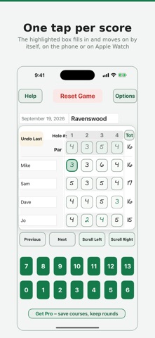 Lazy Guy's Golf Scorecard iPhone screenshot