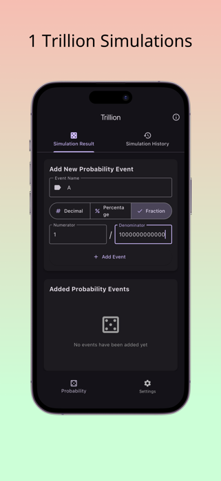 Trillion - Probability Simu... Screenshot 1 of 2