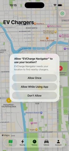 EVCharge Navigator iPhone screenshot