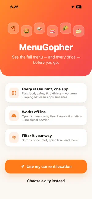 MenuGopher screenshot 1
